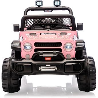 12V Kids Electric Ride On Car w/ Remote Control, Dual Motors, LED Lights, Music, Suspension