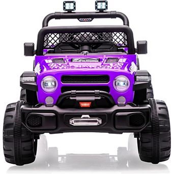 12V Kids Electric Ride On Car w/ Remote Control, Dual Motors, LED Lights, Music, Suspension