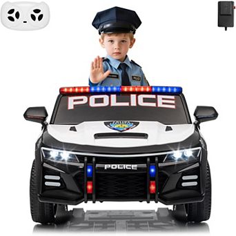 12V Kids Police Ride On Car, Remote Control, Siren Sounds, LED Lights