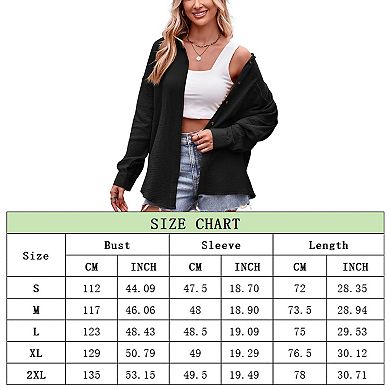 Women Long Sleeve Relaxed Fit Casual Button Down Shirt with Pocket