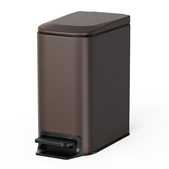 Soft-Close Step Trash Can Stainless Inner Bucket Anti-Fingerprint