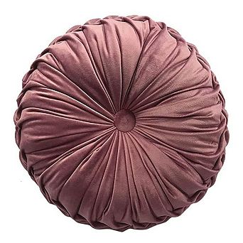 Round Pleated Spandex Throw Pillow Handmade Decorative Sofa Bedroom