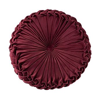 Round Pleated Spandex Throw Pillow Handmade Decorative Sofa Bedroom