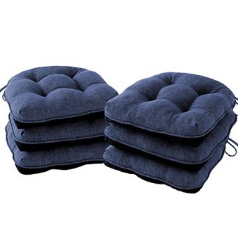 Tufted Memory Foam Chair Cushions with Ties Non Slip Kitchen Dining