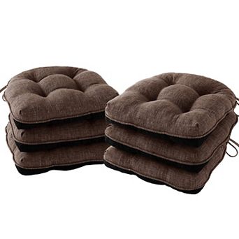 Tufted Memory Foam Chair Cushions with Ties Non Slip Kitchen Dining