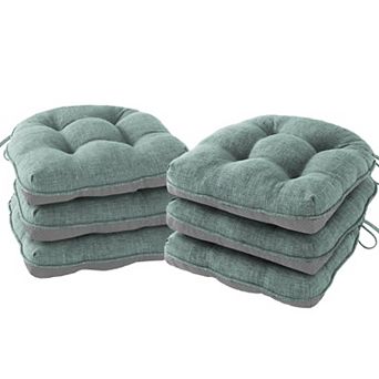 Tufted Memory Foam Chair Cushions with Ties Non Slip Kitchen Dining