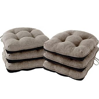 Tufted Memory Foam Chair Cushions with Ties Non Slip Kitchen Dining