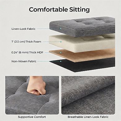Folding Storage Ottoman Foot Rest Stool for Living Room Bedroom Office 8gal