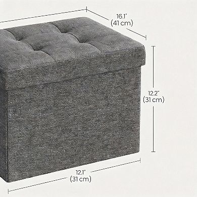 Folding Storage Ottoman Foot Rest Stool for Living Room Bedroom Office 8gal