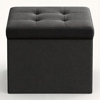 Folding Storage Ottoman Foot Rest Stool for Living Room Bedroom Office 8gal