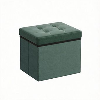 Folding Storage Ottoman Foot Rest Stool for Living Room Bedroom Office 8gal