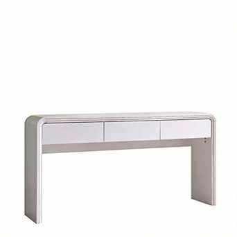Curved Console Table 3 Drawers Entryway Sofa Behind Couch