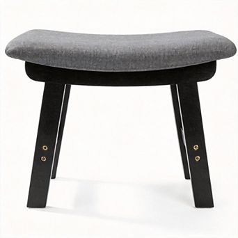 Foot Stool Ottoman Cushioned Wood Legs Couch Rest