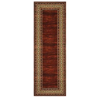 Modern Bordered Area Rug Machine Washable Non Slip Vacuum Clean Floor Cover for Kitchen Living Room