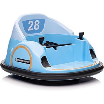 12V Kids Ride On Bumper Car Electric Bumping Car for Toddlers with Remote Control, 360° Spin