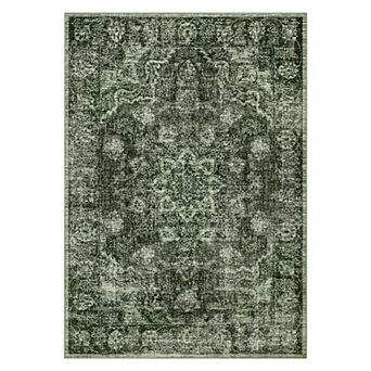 Vintage Area Rug Non-Slip Washable Imitation Cashmere Rugs for Living Dining Room Soft Indoor Carpet