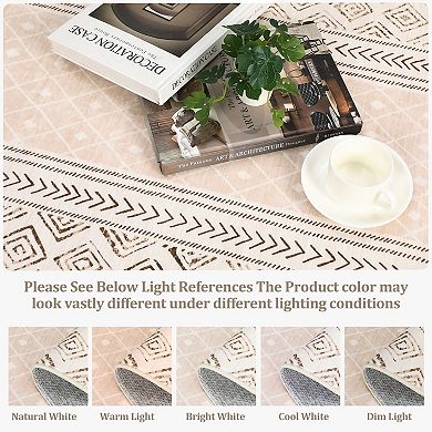 Modern Bordered Area Rug Machine Washable Non Shedding Stain Resistant Carpet for Bedroom Kitchen