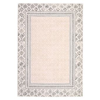 Modern Bordered Area Rug Machine Washable Non Shedding Stain Resistant Carpet for Bedroom Kitchen