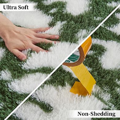 Modern Cloud Pattern Area Rug Non Slip Ultra Soft Floor Cover for Bedroom Living Room Bathroom