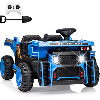 24V Kids Ride On Dump Truck with R/C, 2 Seater Electric Car - 2WD/4WD Powerful Motors, 4.4 Mph