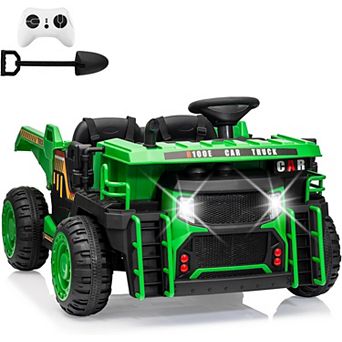 24V Kids Ride On Dump Truck with R/C, 2 Seater Electric Car - 2WD/4WD Powerful Motors, 4.4 Mph