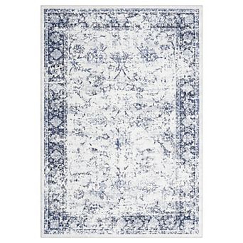 Vintage Area Rug Non Slip Stain Resistant Vacuum Clean Floor Cover for Living Room Bedroom Hallway