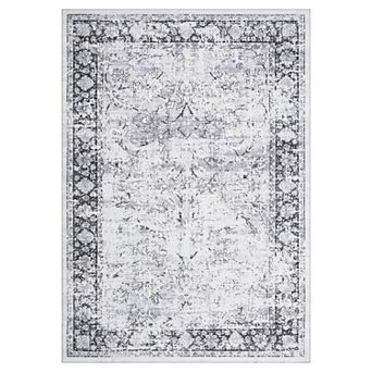 Vintage Area Rug Non Slip Stain Resistant Vacuum Clean Floor Cover for Living Room Bedroom Hallway