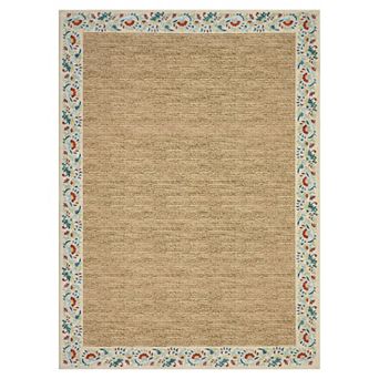 Modern Bordered Area Rug Machine Washable Non Shedding Stain Resistant Carpet for Bedroom Laundry