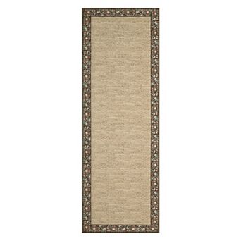 Modern Bordered Area Rug Machine Washable Non Shedding Stain Resistant Carpet for Bedroom Laundry