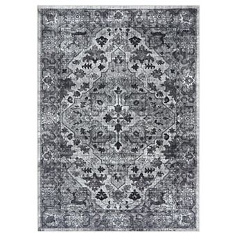Pearl Velvet Floral Printed Vintage Boho Carpet Back Folding Resist Dirt Indoor Rugs for Kitchen