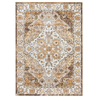 Pearl Velvet Floral Printed Vintage Boho Carpet Back Folding Resist Dirt Indoor Rugs for Kitchen