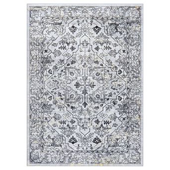 Pearl Velvet Floral Printed Vintage Boho Carpet Back Folding Resist Dirt Indoor Rugs for Kitchen