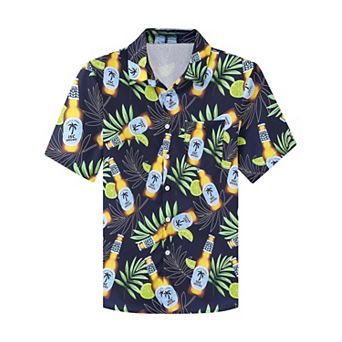 Men's Cotton Linen Shirt Summer Hawaiian Shirt Beach Vacation Clothes Unique Tropical Shirt