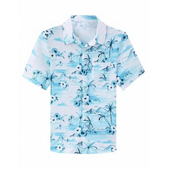Men's Cotton Linen Shirt Summer Hawaiian Shirt Beach Vacation Clothes Unique Tropical Shirt
