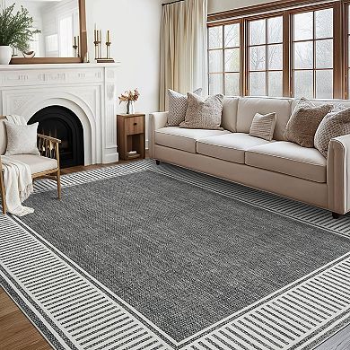 Modern Area Rug Non Slip Stain Resistant Ultra Thin Machine Washable Carpet for Bathroom Entrance