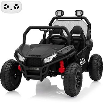 24V 2 Seater Ride On Car, XXXL Off-Road Utv for Kids w/Metal Frame, 20 Inch Wide Seat, 400W