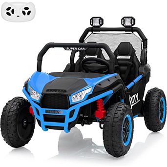 24V 2 Seater Ride On Car, XXXL Off-Road Utv for Kids w/Metal Frame, 20 Inch Wide Seat, 400W