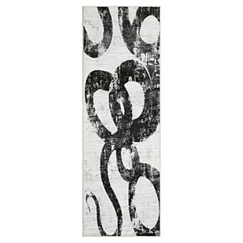 Modern Abstract Area Rug Non Slip Machine Washable Pet Friendly Carpet for Bathroom Entrance