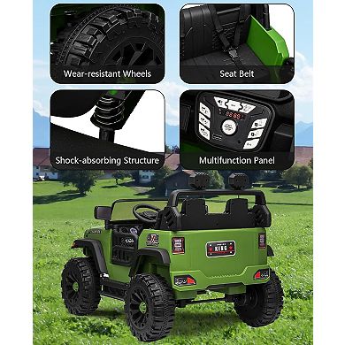2 Seater Ride On Jeep Car, 24V/7AH Kids Battery Powered Vehicles w/Parent Remote Control, 2x200W