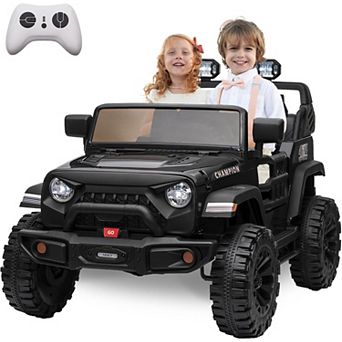 2 Seater Ride On Jeep Car, 24V/7AH Kids Battery Powered Vehicles w/Parent Remote Control, 2x200W