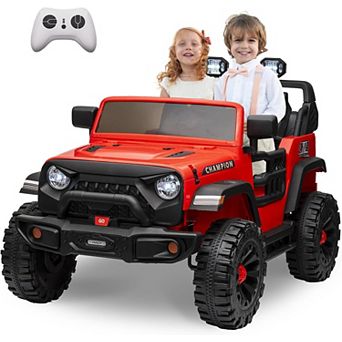 2 Seater Ride On Jeep Car, 24V/7AH Kids Battery Powered Vehicles w/Parent Remote Control, 2x200W