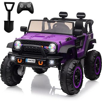 24V Kids Electric Ride on Car, 2-Seater 4WD Truck with Remote, 4x45w Motors (180w), 7Ah Battery