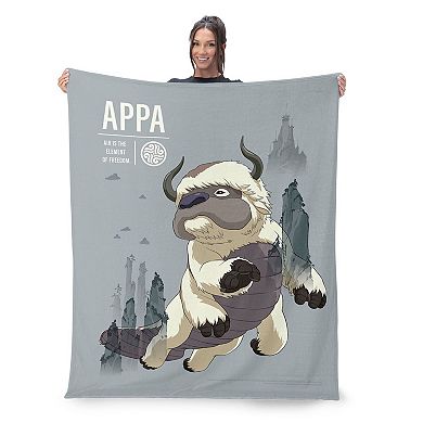 Nickelodeon Avatar The Last Airbender Appa Freedom Silk Touch Throw Blanket 50x60 inches