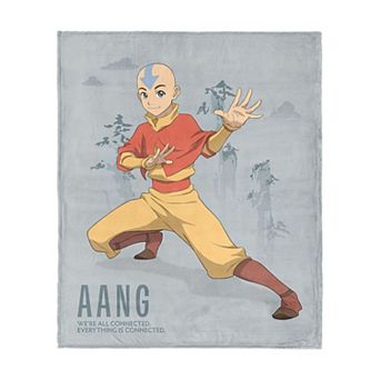 Nickelodeon Avatar The Last Airbender Aang Connected Silk Touch Throw Blanket 50x60 inches