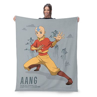 Nickelodeon Avatar The Last Airbender Aang Connected Silk Touch Throw Blanket 50x60 inches