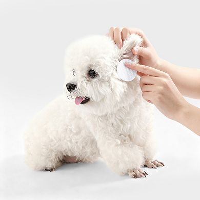 Dog Ear Cleaning Hypoallergenic Wipes with Extracts of Chamomile and Oat Kernel (120 Count)