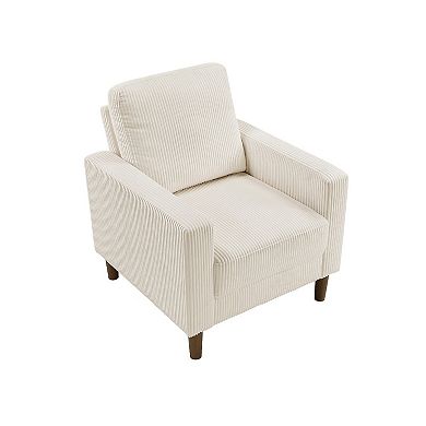 Cey Sofa Armchair, Corduroy Upholstery, Modern Style Legs