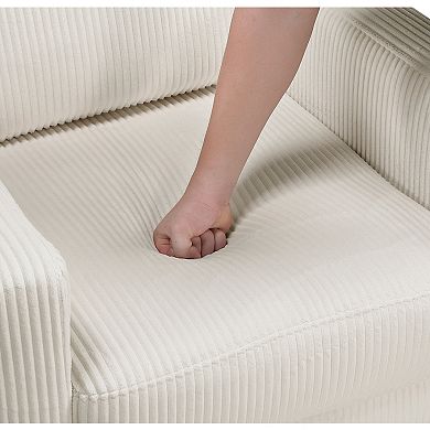 Cey Sofa Armchair, Corduroy Upholstery, Modern Style Legs