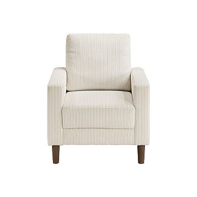 Cey Sofa Armchair, Corduroy Upholstery, Modern Style Legs