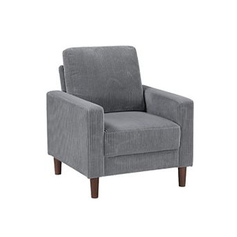 Cey Sofa Armchair, Corduroy Upholstery, Modern Style Legs